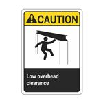 Caution Low Overhead Clearance Sign